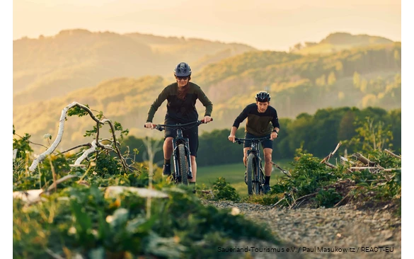 Mountain bikers out and about at TrailGround Brilon.