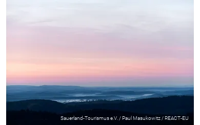 Sunrise on the Krutenberg in summer.