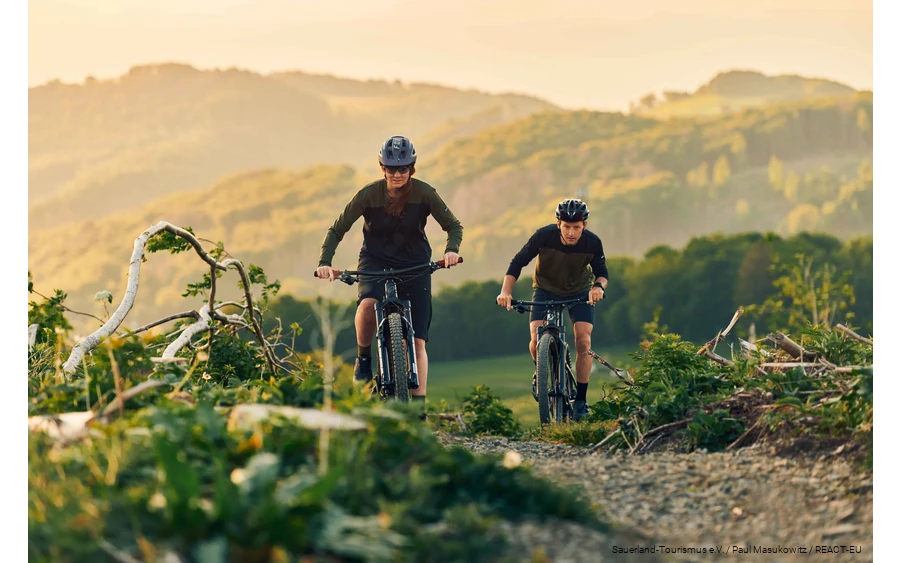 Mountain bikers out and about at TrailGround Brilon.