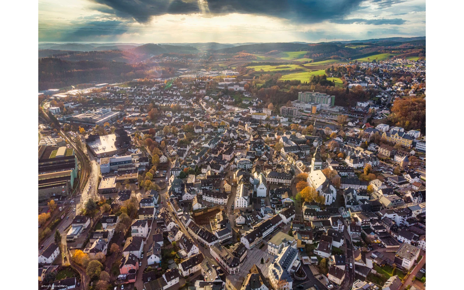 Aerial view of Attendorn