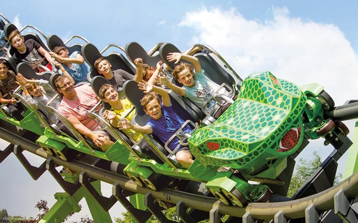 The Speedsnake roller coaster at Fort Fun Abenteuerland.