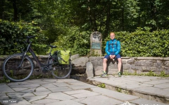 Blogger Udo Telaar op reis langs de GeoRadroute.