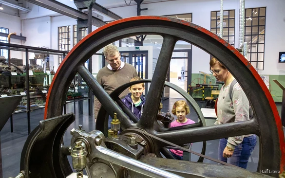 The family during their visit to the DampfLandLeute Museum.