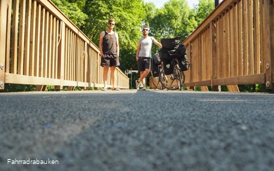 Die Blogger Henrik und Bastian unterwegs auf dem RuhrtalRadweg.