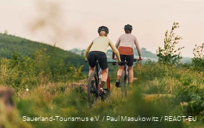 Mountain bikers out and about at TrailGround Brilon.