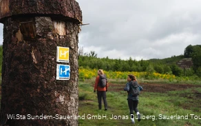 Zwei Wanderer auf dem Fickeltünnesweg