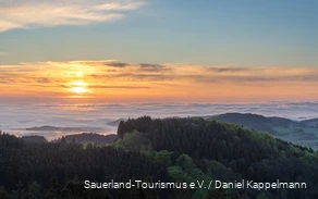 View from the Bollerberg near Hesborn over the surrounding landscape.