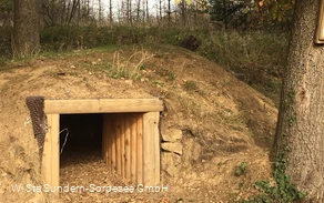 Fuchsbau mit Kriechtunnel