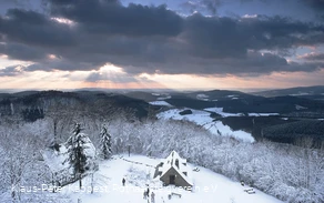 Ausblick von der Ginsburg im Winter