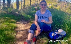 Antje Zimmerman on one of her excursions in the Sauerland.