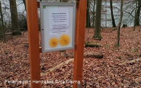 Eine der 12 Stationen am Wogenweg am Hennesee
