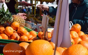 Obststand Wochenmarkt