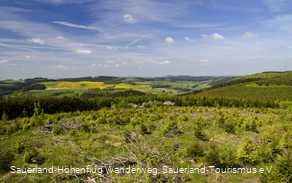 Blick vom Blackshahn nahe Waldeshöhe auf dem Sauerland-Höhenflug