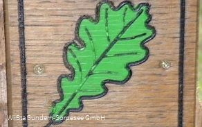 Wanderzeichen Eichenblatt
