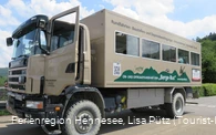 Offroad Bus auf dem Hennedamm