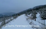 Bestwiger Panoramaweg bei Ostwig im Schnee