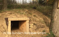 Fuchsbau mit Kriechtunnel