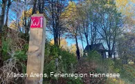 Wegmarkierung Klosterweg Südroute (rotes KW)