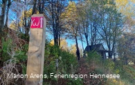 Wegmarkierung Klosterweg Südroute (rotes KW)