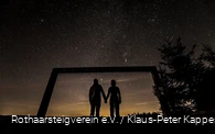 Sternenhimmel über dem Rothaarsteig-Landschaftsrahmen