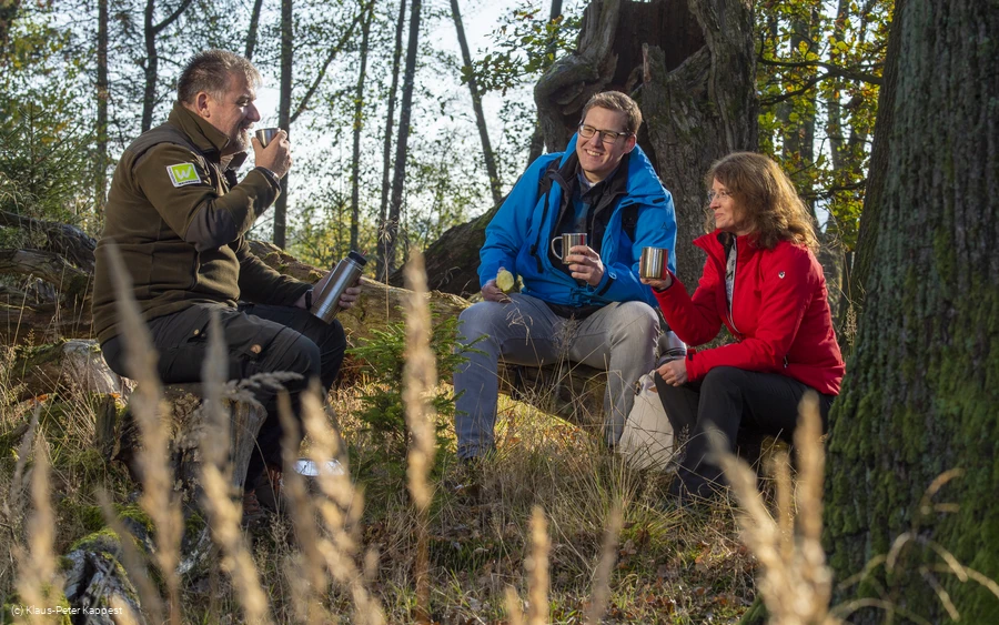 Gemeinsame Pause mit Ranger