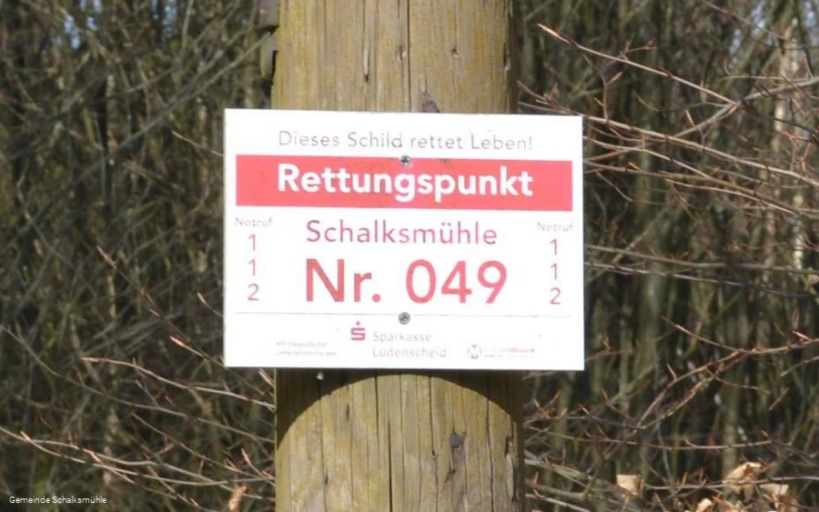 Auch ein Rettungspunkt befindet sich vor Ort