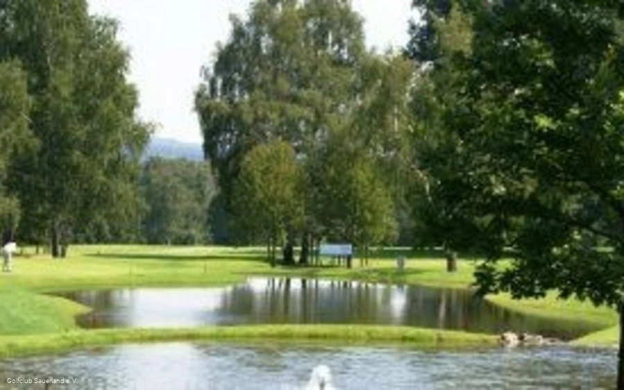 Anlage mit Teich