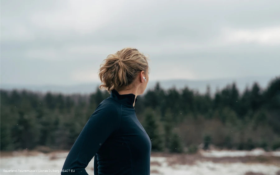 Woman gazing into the distance