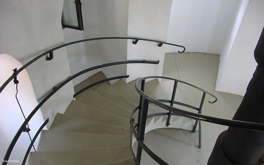 Blick von der Wendeltreppe im Wasserturm