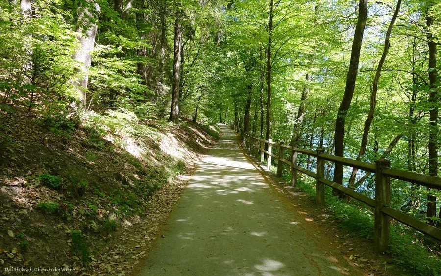 Der asphaltierte Weg sorgt für Trittsicherheit