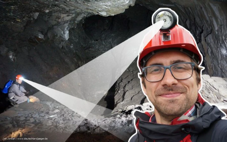 Reiseblogger Jan Jordan im Schieferbergwerk Nuttlar.