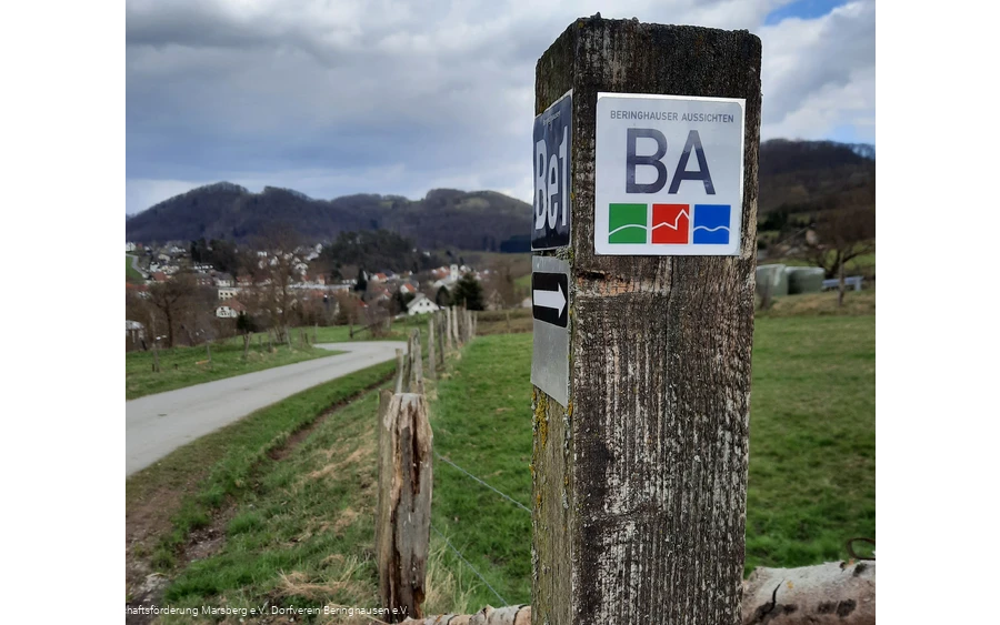 Wanderwegezeichen Beringhauser Aussichten