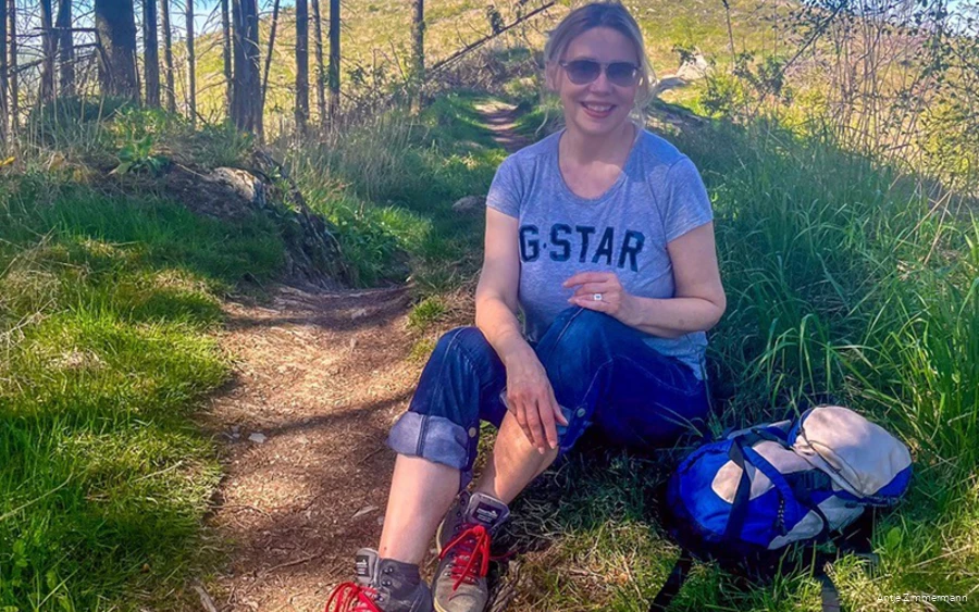 Antje Zimmerman on one of her excursions in the Sauerland.