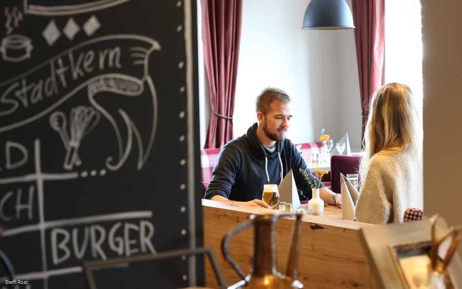 Guests enjoy their meals at the Hotel Hessenhof in Winterberg.