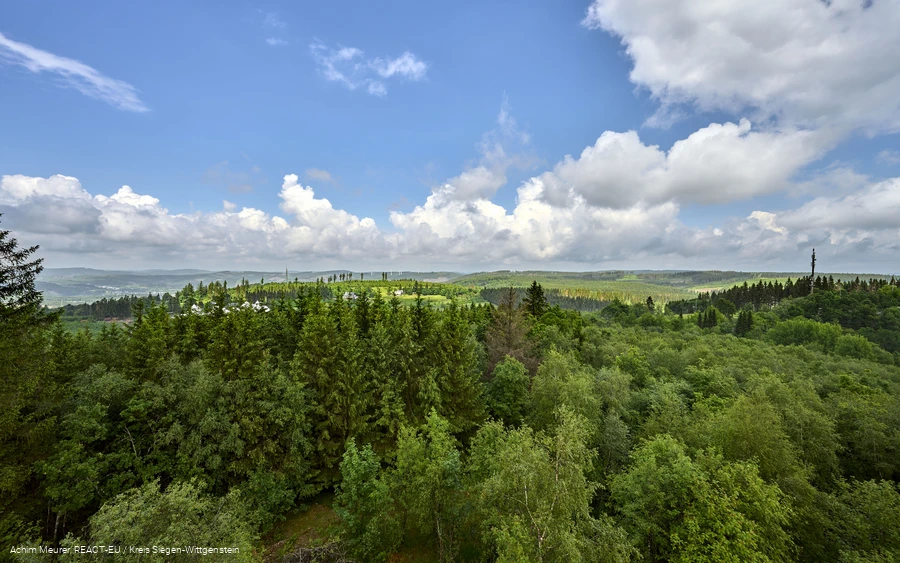 Ausblick vom Gillerturm in Hilchenbach-Lützel