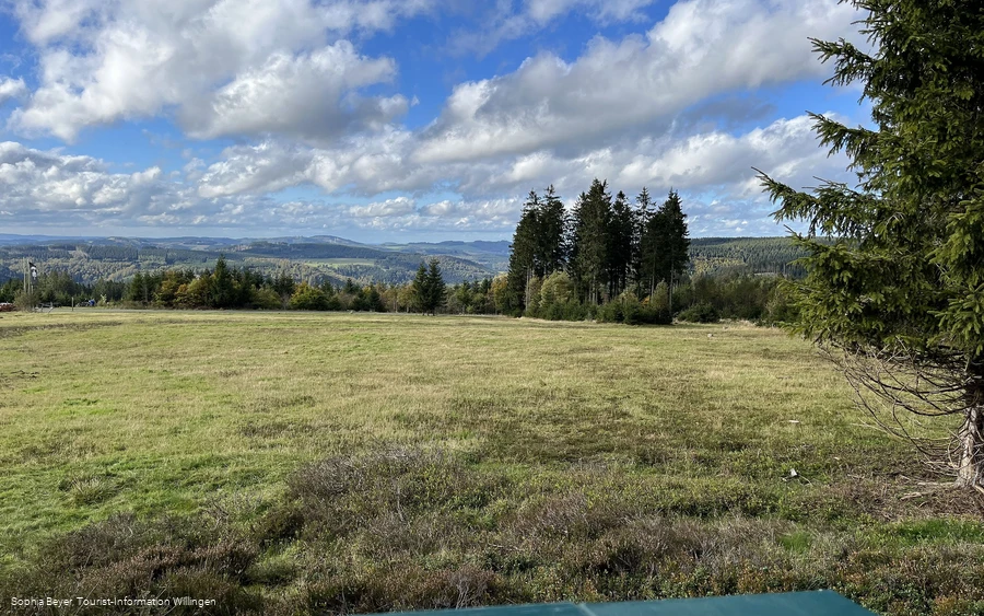 Tolle Fernsicht mit Bergpanorama am Uplandsteig