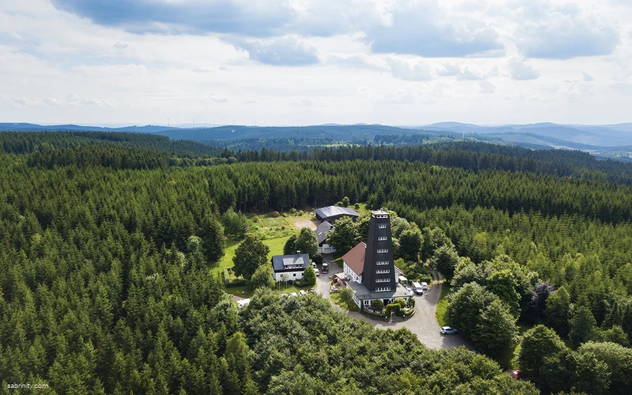 Luchtfoto van de Rhein-Weser-Turm