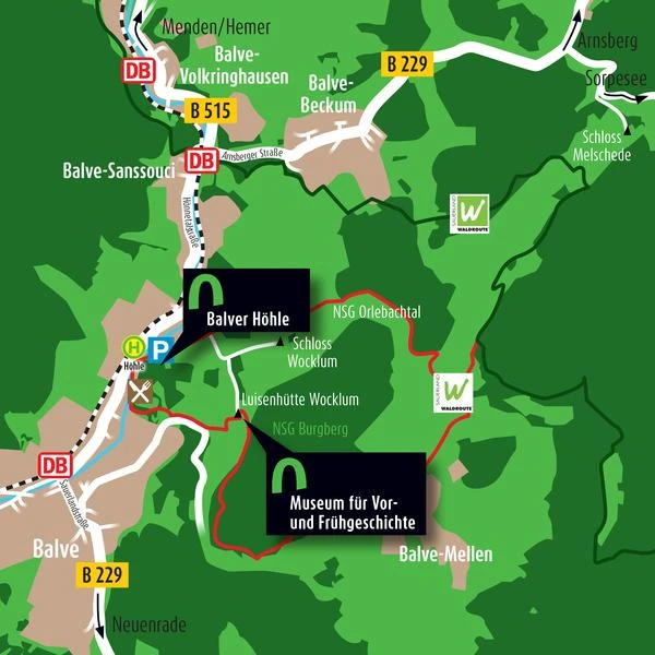 Map with parking lot