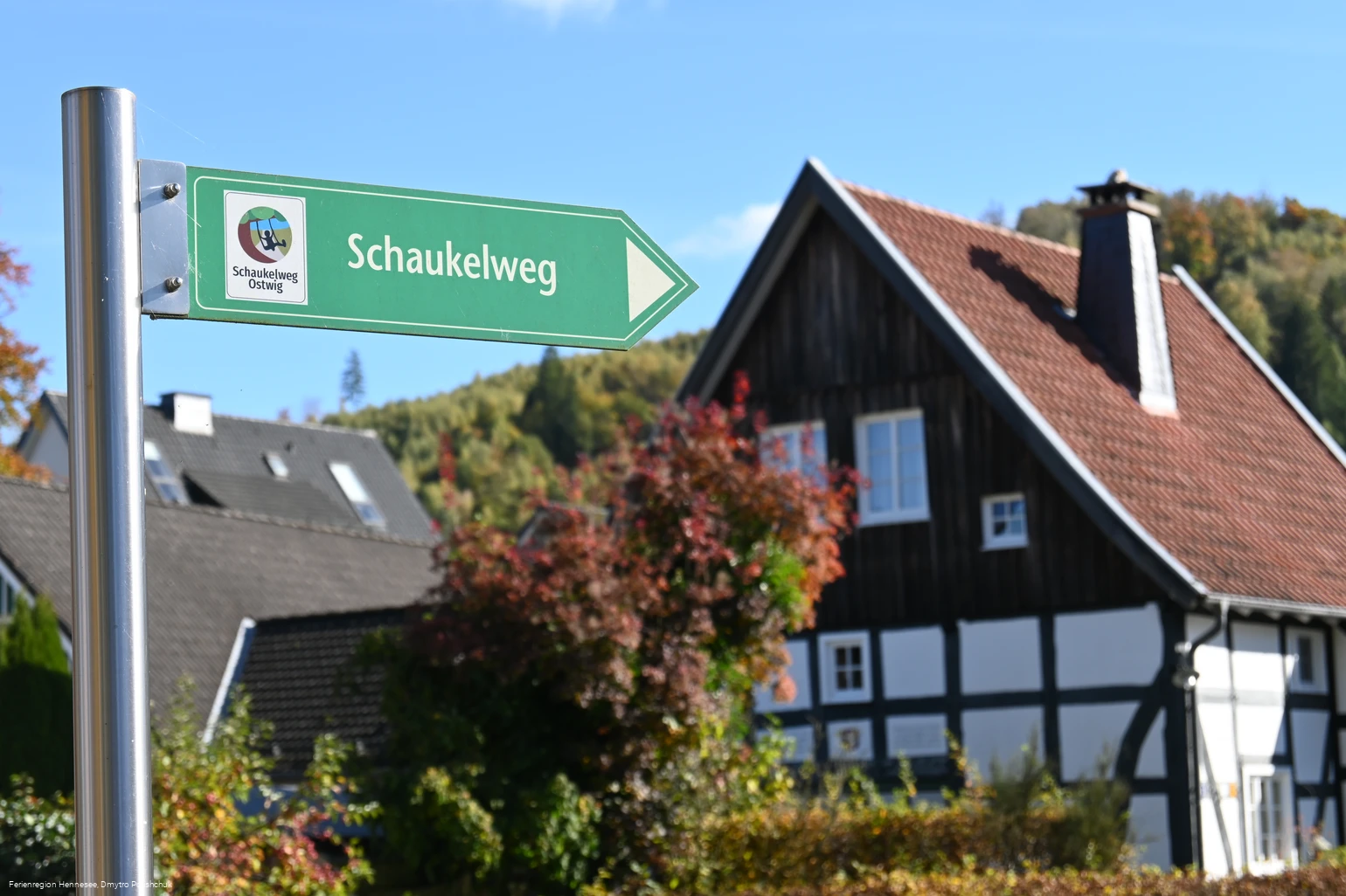 Wegweiser Schaukelweg in Ostwig