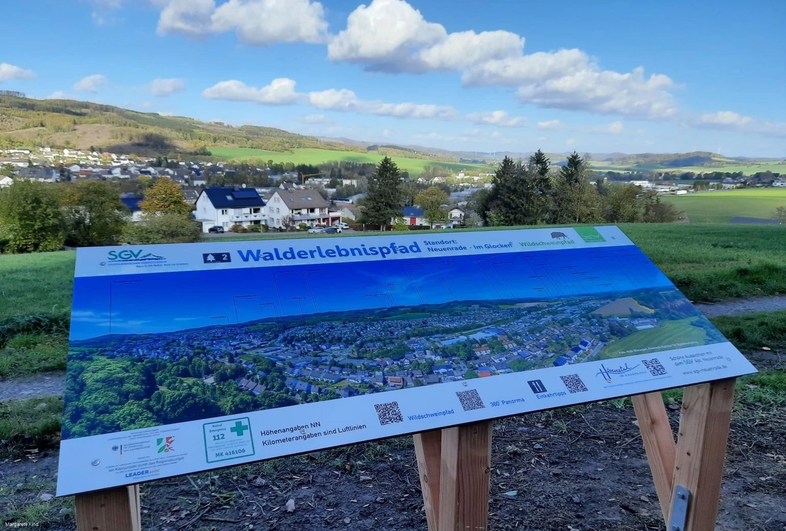 Panoramatafel am Wildschweinweg Panoramatafel am Wildschweinweg