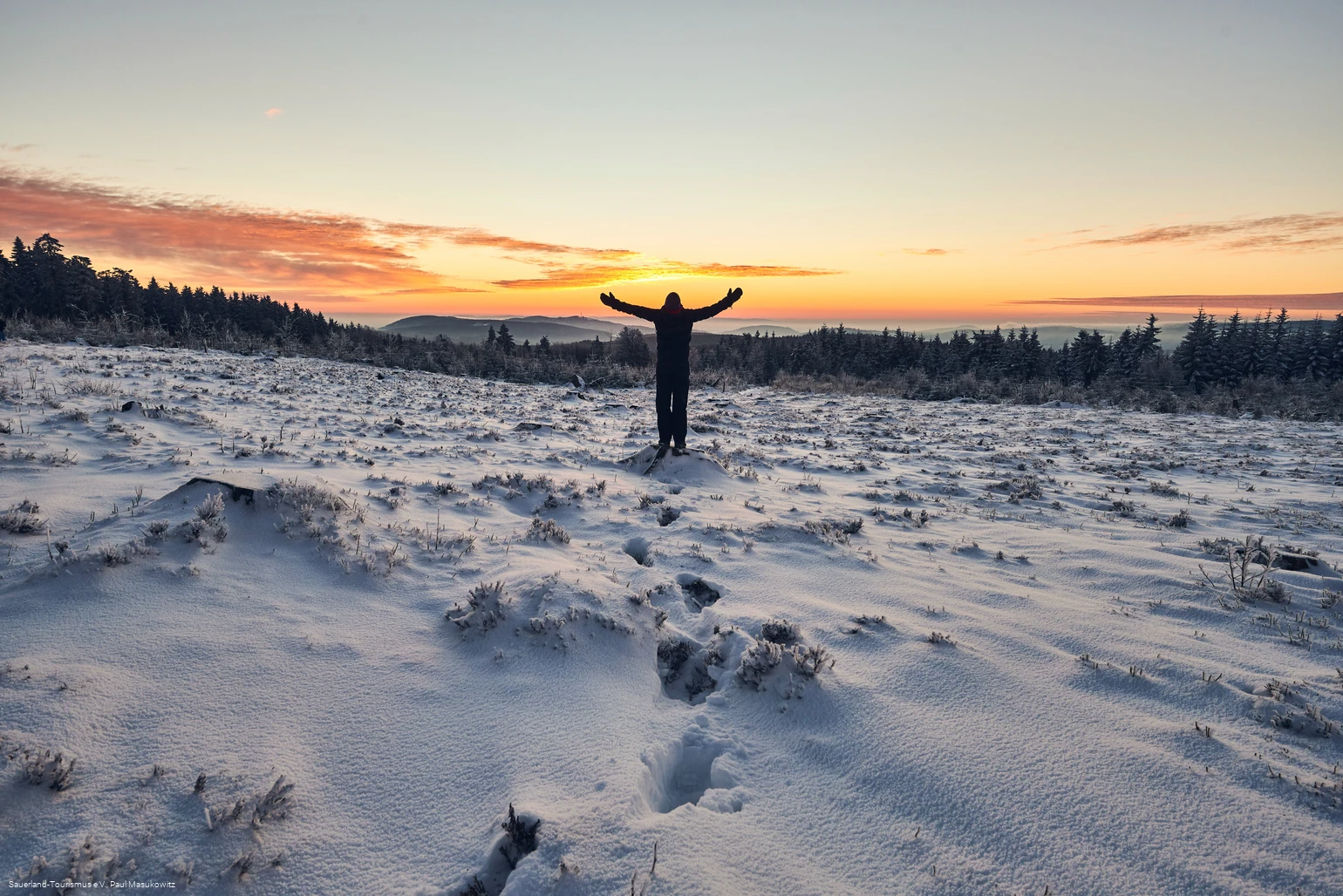 Sonnenuntergang Winterlicht