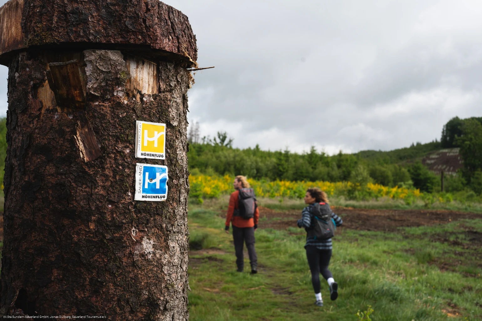 Zwei Wanderer auf dem Fickeltünnesweg