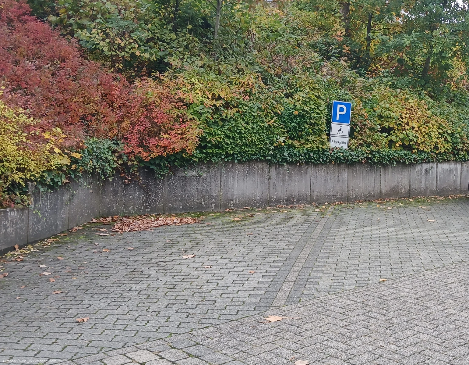 Barrierefreier Parkplatz am Rathaus der Gemeinde Eslohe