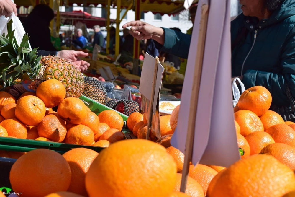 Obststand Wochenmarkt Obststand Wochenmarkt