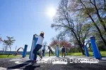 Kinderen spelen in het sport- en pekelpark van Hüsten