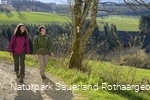 Wandern auf dem Sauerland-Hoehenflug oberhalb von Windhausen
