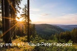 Geweldig uitzicht over de vallei op de Rothaarsteig.