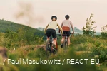 Mountain bikers out and about at TrailGround Brilon.