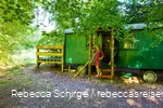 Travel blogger Rebecca Schirge in the Vosswinkel wild forest