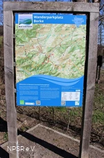 Infotafel am Wanderparkplatz Borke